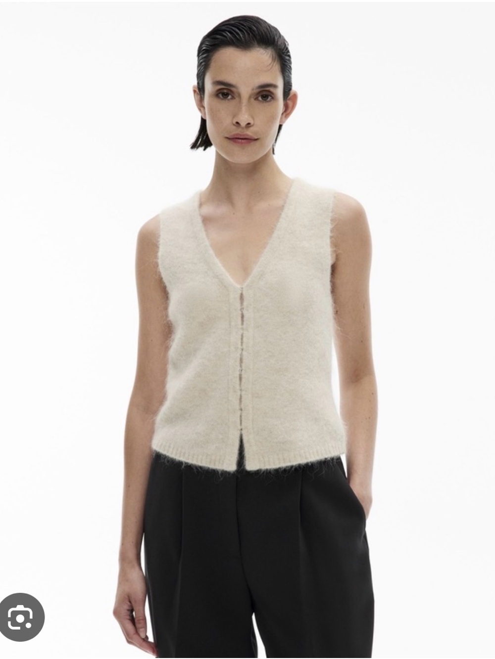 Fluffy Alpaca and Merino Wool Blend Vest